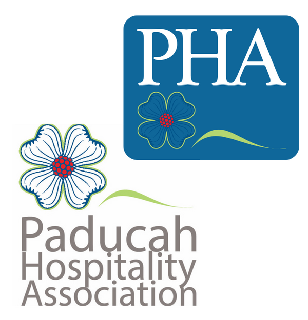 Two PHA Logos created by Empower Marketing & Communications in Paducah, KY using a dogwood flower as an icon of hospitality. 